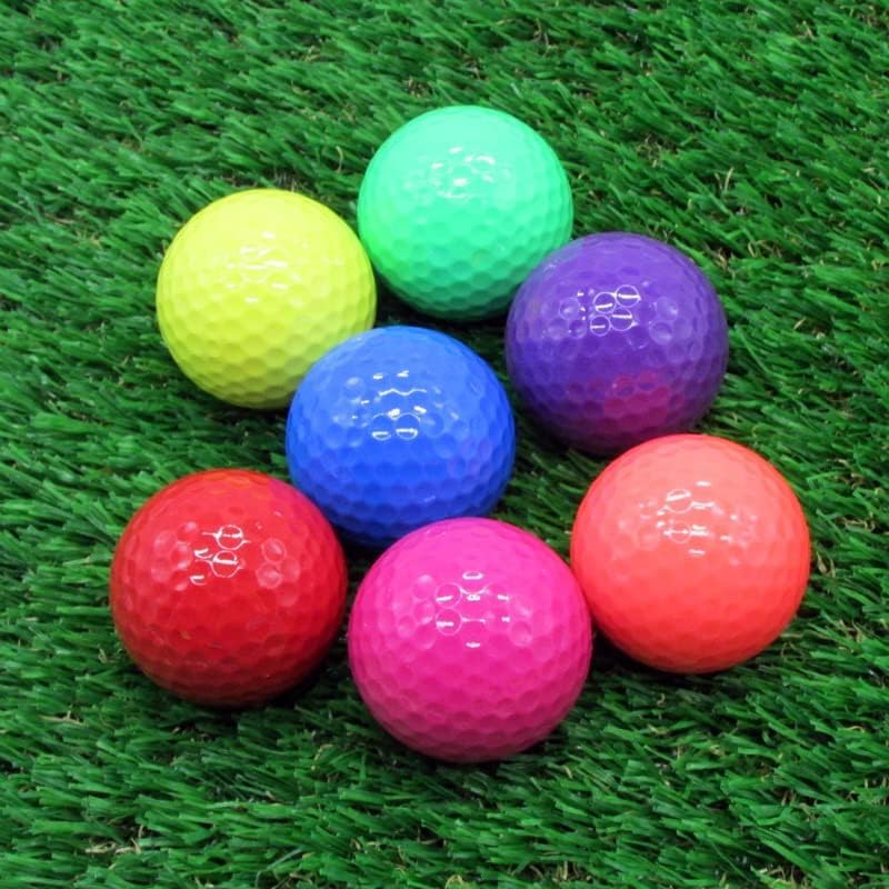 Xwejek Colored Golf Balls 8pcs Practice Mini Balls for Golf,Novelty Bright Miniature Ball Fun Set for All Golfer Indoor&Outdoor Putting - Image 1
